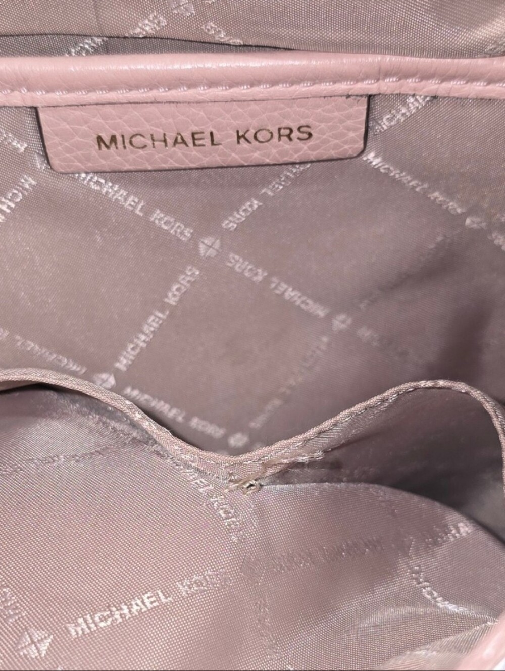 MICHAEL KORS Riley Blush Pink Studded Leather Backpack - Picture 9 of 9